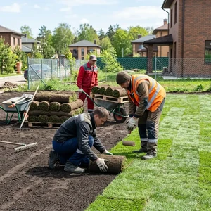Укладка рулонного газона в Новороссийске | Под ключ за 1 день