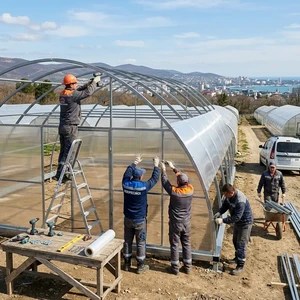 Монтаж теплиц и парников в Новороссийске | Установка под ключ