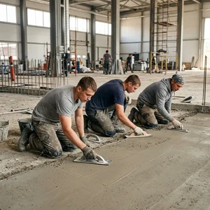 Финишная затирка бетона в Новороссийске | Стяжки, полы