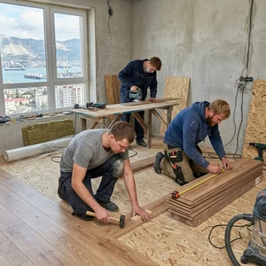 Черновая укладка ламината и линолеума в Новороссийске