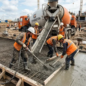 Бетонные работы в Новороссийске | Заливка, подготовка раствора, подача