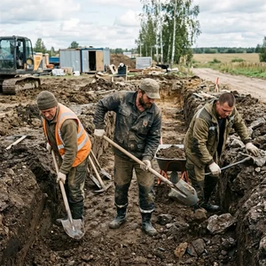 Землекопы в Новороссийске | Ручная копка траншей, ям, планировка