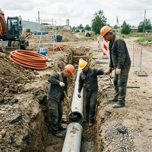Прокладка коммуникаций в Новороссийске | Копание под трубы, подноска труб