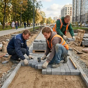 Укладка тротуарной плитки в Новороссийске | Под ключ