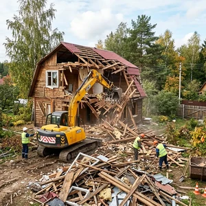 Снос частного дома в Новороссийске | Демонтаж кирпичных, деревянных, блочных