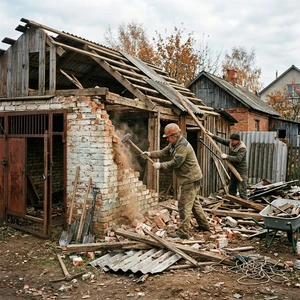 Снос хозяйственных построек в Новороссийске | Демонтаж сараев, гаражей, бань