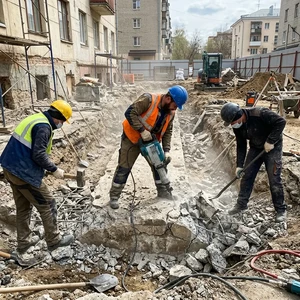 Демонтаж фундаментов в Новороссийске | Разборка бетонных оснований