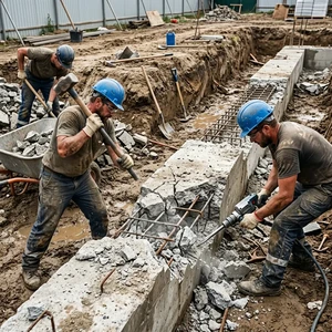 Демонтаж ленточного фундамента в Новороссийске | Разборка бетонной ленты