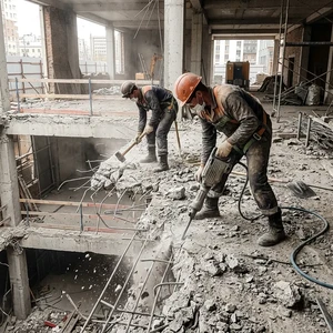 Демонтаж железобетонных перекрытий в Новороссийске | Разборка плит перекрытия