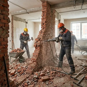 Демонтаж кирпичных стен и перегородок в Новороссийске | Снос кирпичных стен