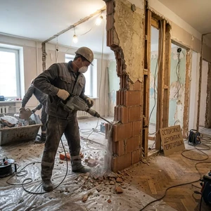 Демонтаж внутренних перегородок под перепланировку в Новороссийске | Снос внутренних стен