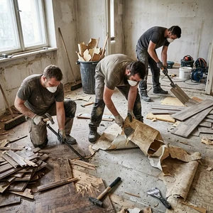 Снятие старого ламината, паркета, линолеума в Новороссийске | Демонтаж напольных покрытий