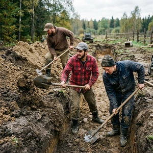 Землекопы со своими лопатами в Новороссийске | Выезд с инструментом