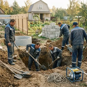 Копка ям под септик в Новороссийске | Выгребные ямы ручная выемка