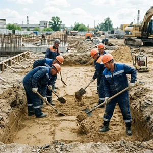 Устройство песчаных подушек под фундаменты в Новороссийске | Вручную