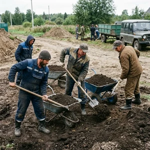 Перевозка грунта тачками в Новороссийске | Ручное перемещение земли по участку