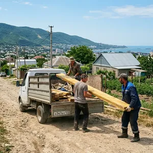Погрузка и выгрузка пиломатериалов в Новороссийске | Доски, брус