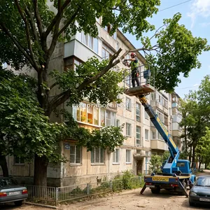 Обрезка крон для улучшения освещения в квартирах нижних этажей в Новороссийске – больше солнца в доме